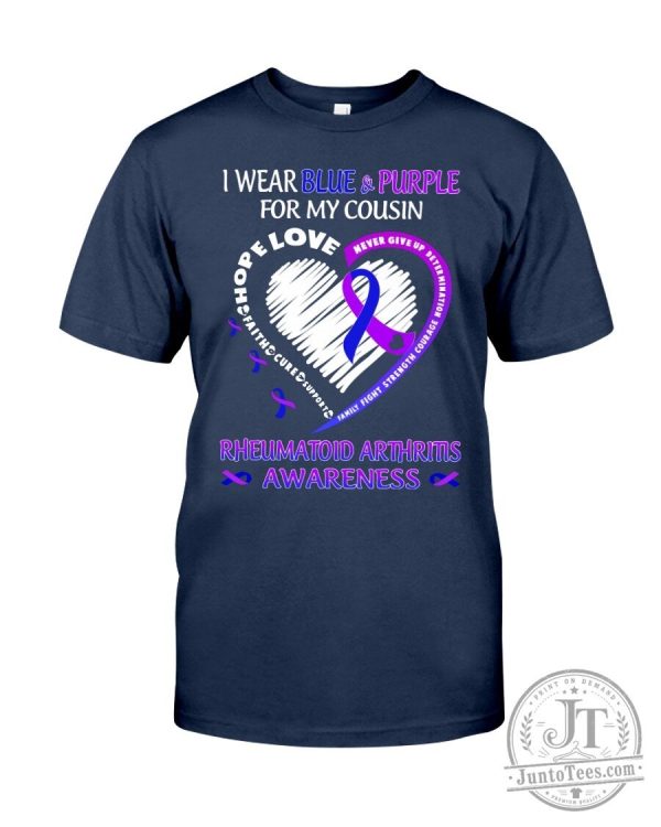 Rheumatoid Arthritis Awareness Cousin Support T-Shirt