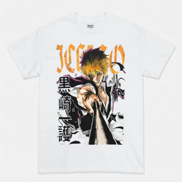 Real customer review of Masakazu Morita Ichigo Kurosaki Bleach Vintage Graphic T-Shirt at juntotees.com