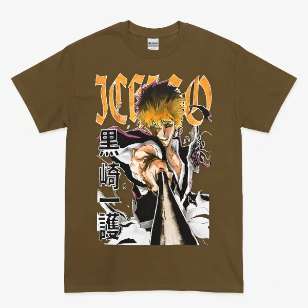 Product photography of Masakazu Morita Ichigo Kurosaki Bleach Vintage Graphic T-Shirt - Latest 2026 model