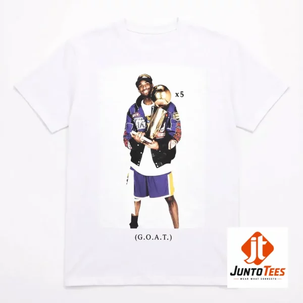 Flat lay of the Kobe Bryant tribute shirt.
