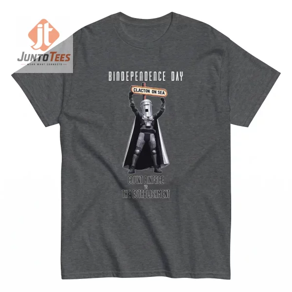 Bindependence Day Count Binface v Farage Clacton Funny T-Shirt 2 Exclusive Bindependence Day Count Binface v Farage Clacton Funny T-Shirt design from Juntotees