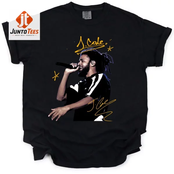 Detailed look of high-quality J. Cole The Fall Off Tour 2026 Vintage Bootleg Style Graphic T-Shirt in 2D Products
