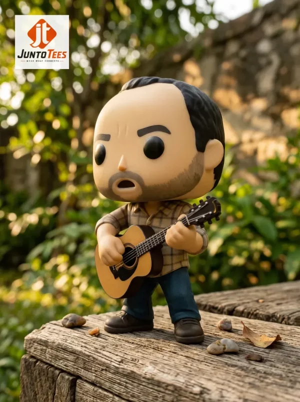 Detailed close-up of the resin figure showing the textured guitar and facial details.