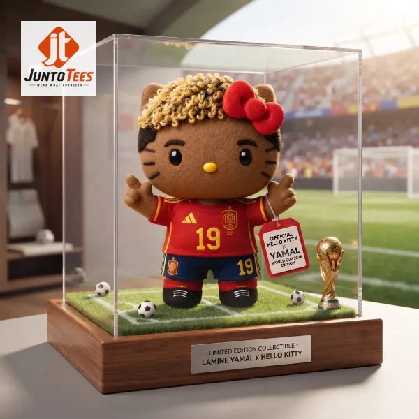Authentic Hello Kitty x Lamine Yamal World Cup 2026 Spain Soccer Limited Edition Plush Toy product image at juntotees.com