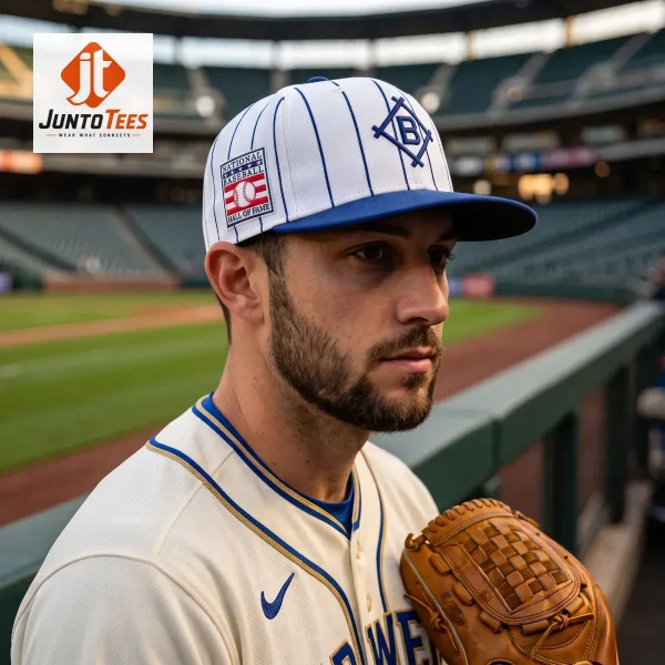 LA Dodgers B Brooklyn Dodgers Hall of Fame 2026 Embroidered Hat 1 Detailed look of high-quality LA Dodgers B Brooklyn Dodgers Hall of Fame 2026 Embroidered Hat in Hats