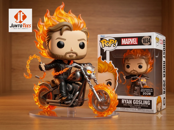 Authentic Ryan Gosling Ghost Rider Funko Pop 2028 Marvel Collectible Resin Figure product image at juntotees.com