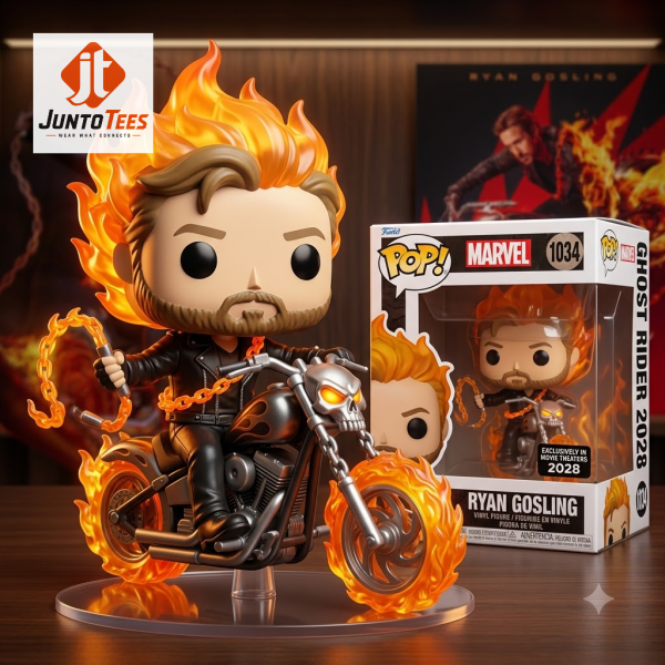 Ryan Gosling Ghost Rider Funko Pop 2028 Marvel Collectible Resin Figure 2 Exclusive Ryan Gosling Ghost Rider Funko Pop 2028 Marvel Collectible Resin Figure design from Juntotees