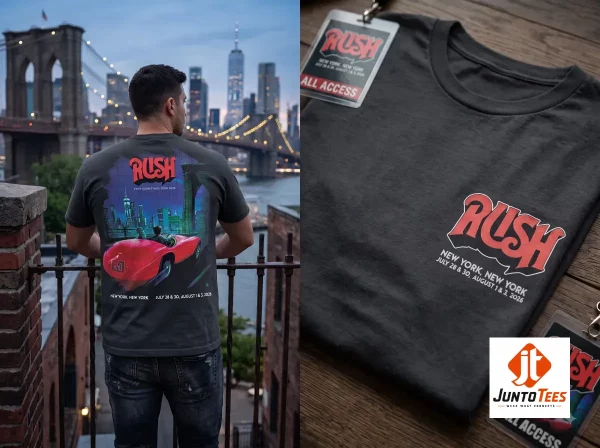 Authentic 2026 RUSH 50 Something Tour NYC POP UP Madison Square Garden T shirt Sweatshirt Hoodie product image at juntotees.com