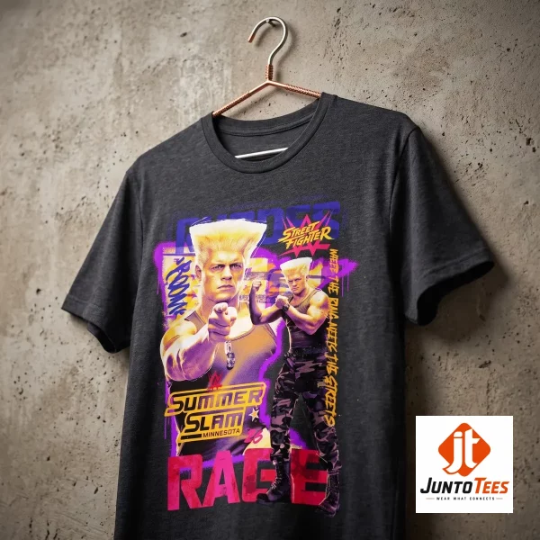 Real customer review of Cody Rhodes Street Fighter SummerSlam Minnesota Retro Graphic T-Shirt 2026 at juntotees.com