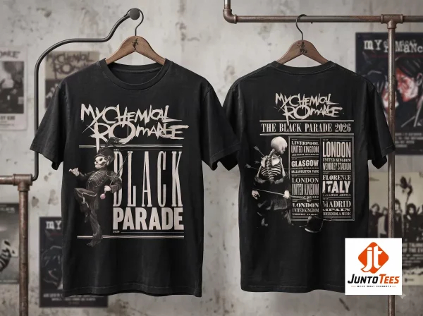 Authentic My Chemical Romance The Black Parade 2026 Tour Shirt Concert Reprinted product image at juntotees.com