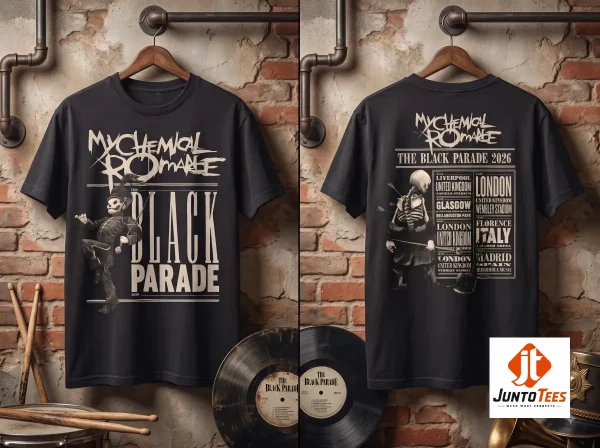 My Chemical Romance The Black Parade 2026 Tour Shirt Concert Reprinted 1 Detailed look of high-quality My Chemical Romance The Black Parade 2026 Tour Shirt Concert Reprinted in Graphic Shirts