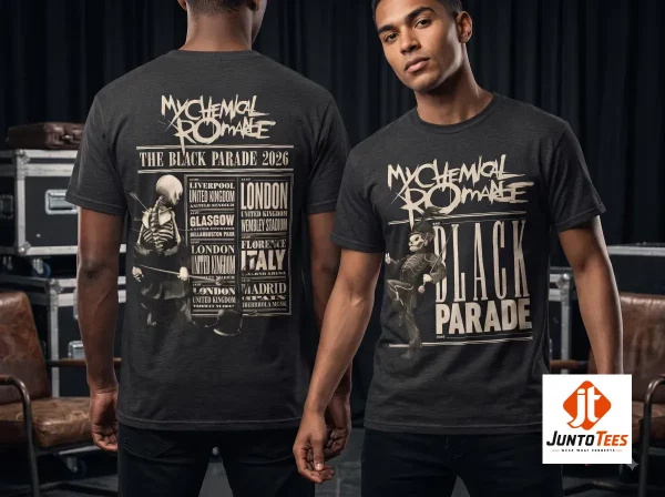 My Chemical Romance The Black Parade 2026 Tour Shirt Concert Reprinted 2 Exclusive My Chemical Romance The Black Parade 2026 Tour Shirt Concert Reprinted design from Juntotees