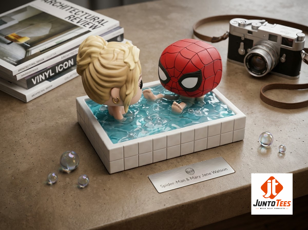 Side angle of the Marvel Spider-Man Pop Moments figure box.