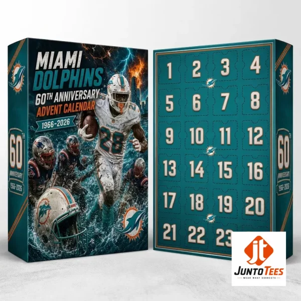 Miami Dolphins 60th Anniversary Advent Calendar 1966-2026 Holiday Countdown Acrylic Ornament Set Gift 2 A comprehensive Miami Dolphins 60th anniversary commemorative collection with 24 individual sports-themed pieces. (Detail view #3)