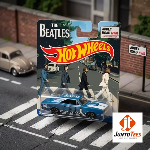 Hot Wheels Beatles 66th anniversary Dodge Charger in retail blister packaging