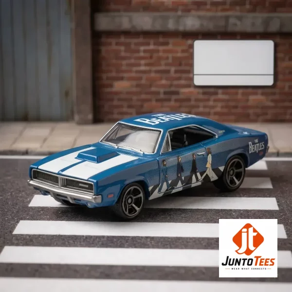 The Beatles Abbey Road 66th Anniversary Hot Wheels Dodge Charger Car Toy 3 Hot Wheels Beatles 66th anniversary Dodge Charger in retail blister packaging (Detail view #4)