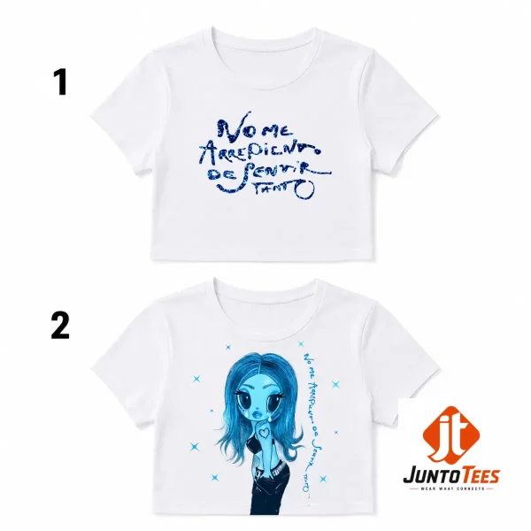 Authentic Karol G No Me Arrepiento de Sentir Tanto Women Baby Tee product image at juntotees.com