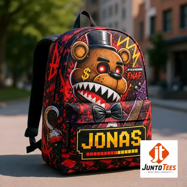 Five Nights at Freddys x Spayground Personalized Graffiti Streetwear Backpack 2 Authentic Five Nights at Freddys x Spayground Personalized Graffiti Streetwear Backpack product image at juntotees.com