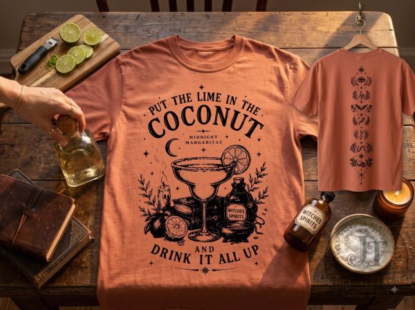 Put the Lime in the Coconut Midnight Margaritas Witchy Spine Unisex T-Shirt Practical Magic 2 2026 Merch