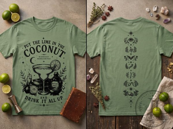 Put the Lime in the Coconut Midnight Margaritas Witchy Spine Unisex T-Shirt Practical Magic 2 2026 Merch
