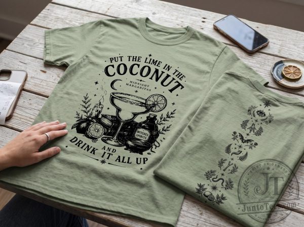 Put the Lime in the Coconut Midnight Margaritas Witchy Spine Unisex T-Shirt Practical Magic 2 2026 Merch