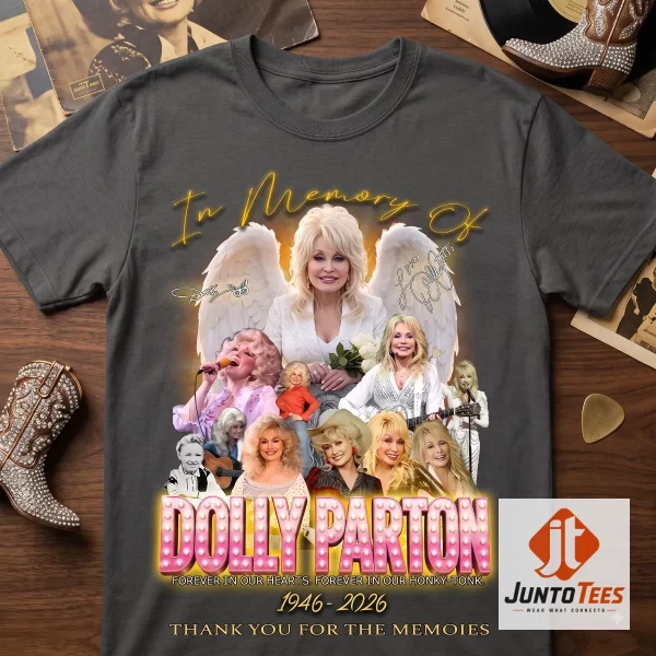 Dolly Parton In Memory Of T-Shirt Vintage Memorial Tribute Graphic Tee 1946 2026 1 Detailed look of Dolly Parton In Memory Of T-Shirt Vintage Memorial Tribute Graphic Tee 1946 2026 in 2D Products