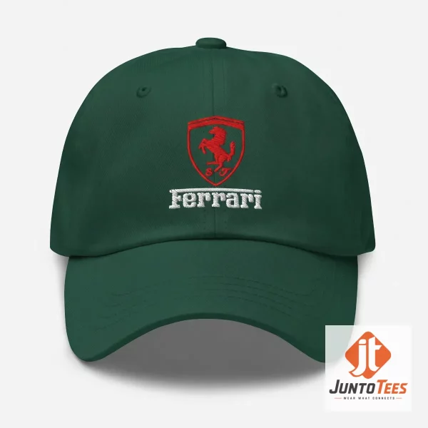 Authentic Classic Ferrari Racing Baseball Cap Choose Hat Color product image at juntotees.com