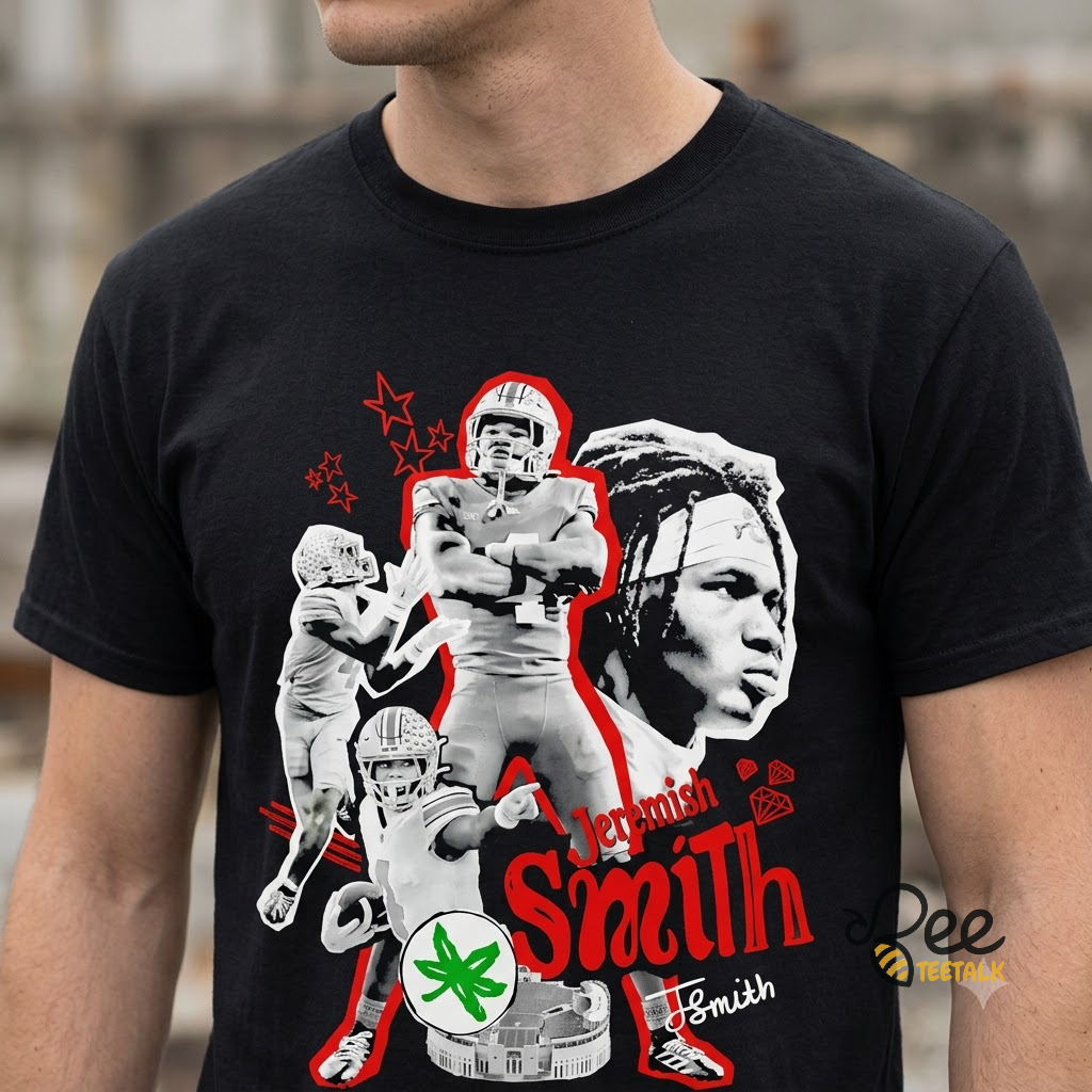 Jeremiah Smith Ohio State Buckeyes Football Graphic T-Shirt 5 Jeremiah Smith Ohio State Buckeyes Football Graphic T-Shirt
