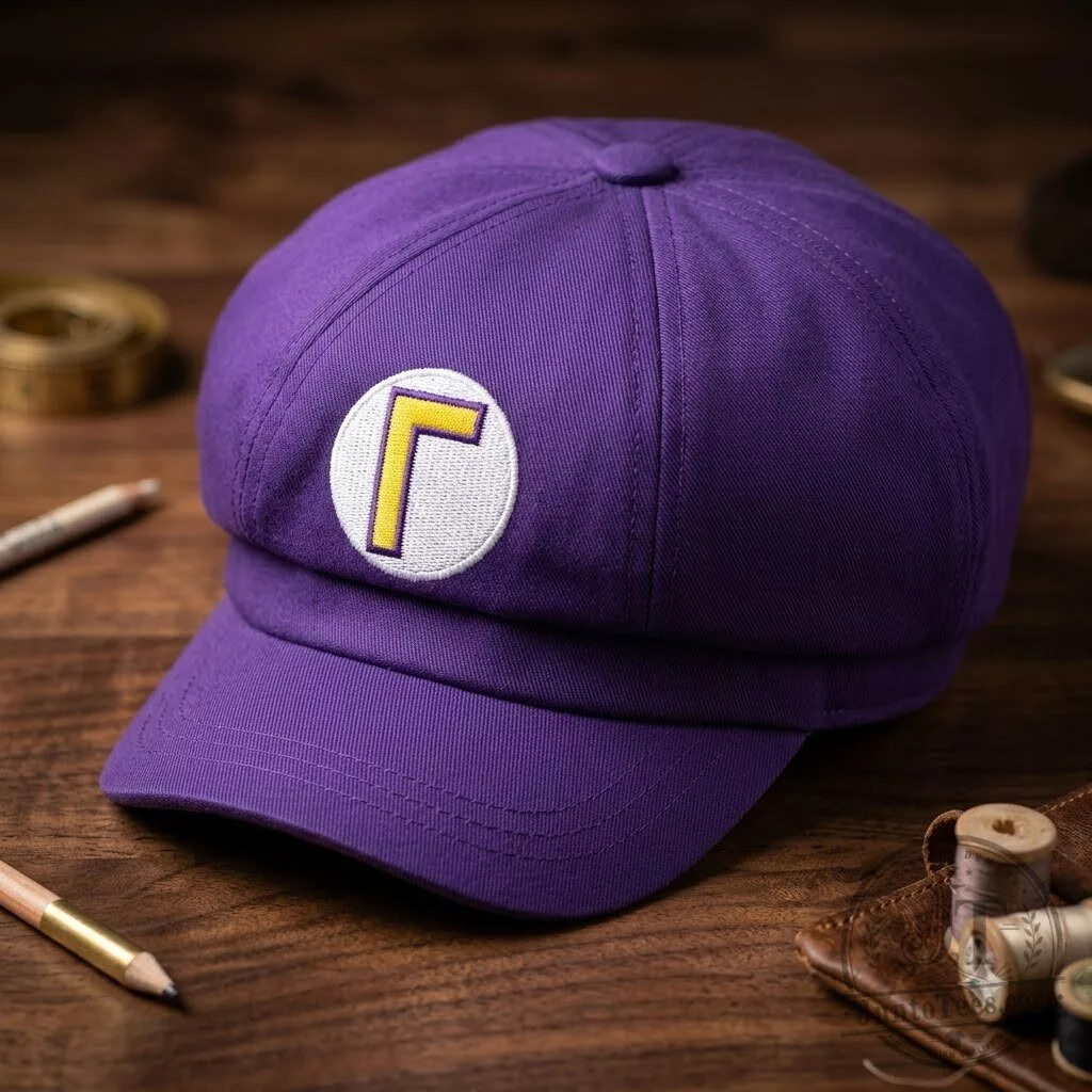 Suoer Mario Waluigi Hat Purple