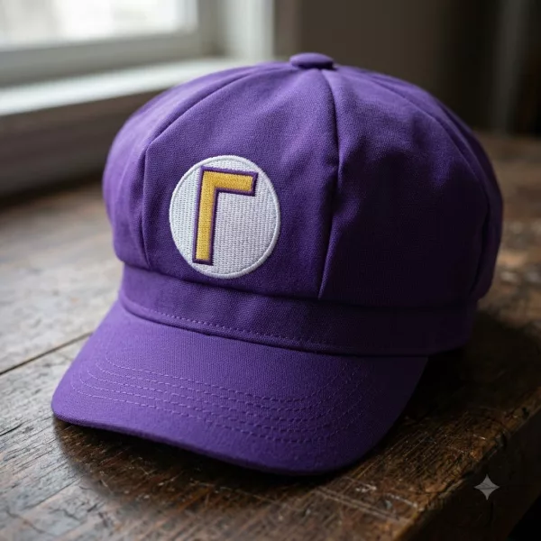 Suoer Mario Waluigi Hat Purple