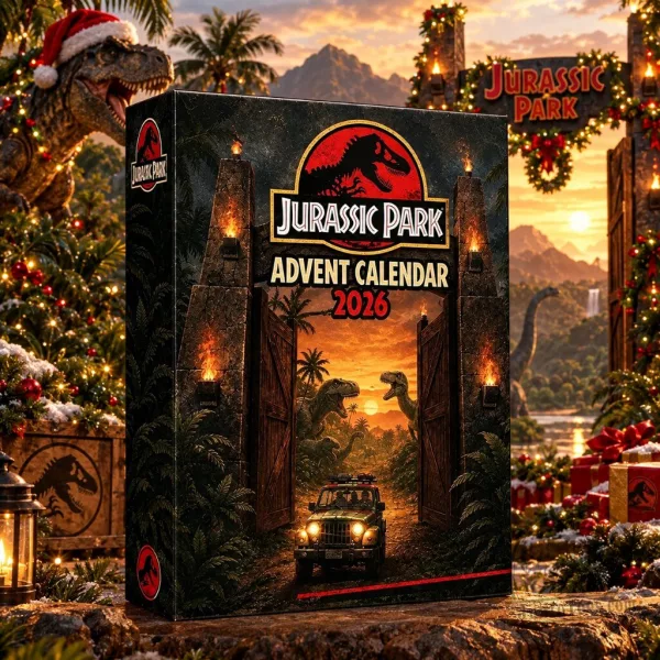 Jurassic Park Advent Calendar 2026 with 24 Dinosaur Collectible Figurines