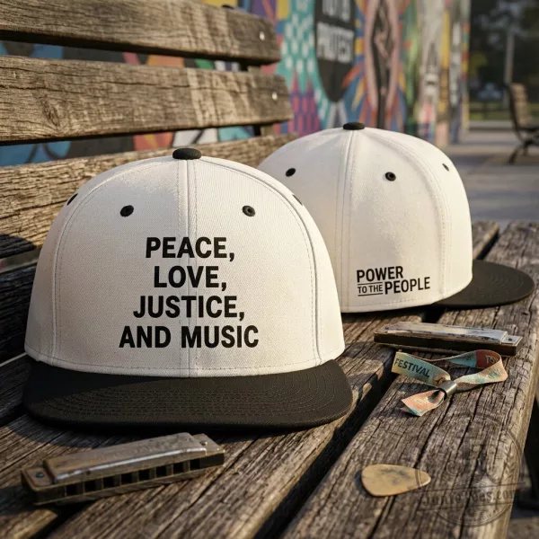 Power To The People 2026 Merch Columbia MD October 3 Merriweather Post Pavilion Peace Love Justice And Music Snapback Hat