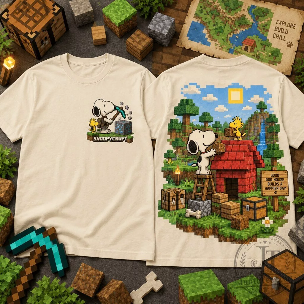 Snoopy Pokemon Adventure Graphic Crew Neck Tee