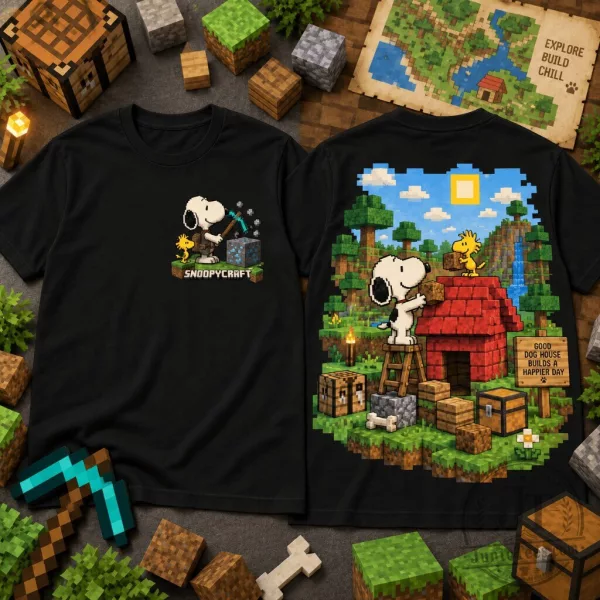 Snoopy Pokemon Adventure Graphic Crew Neck Tee