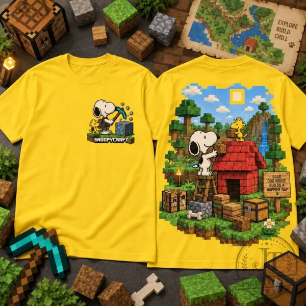 Snoopy Pokemon Adventure Graphic Crew Neck Tee