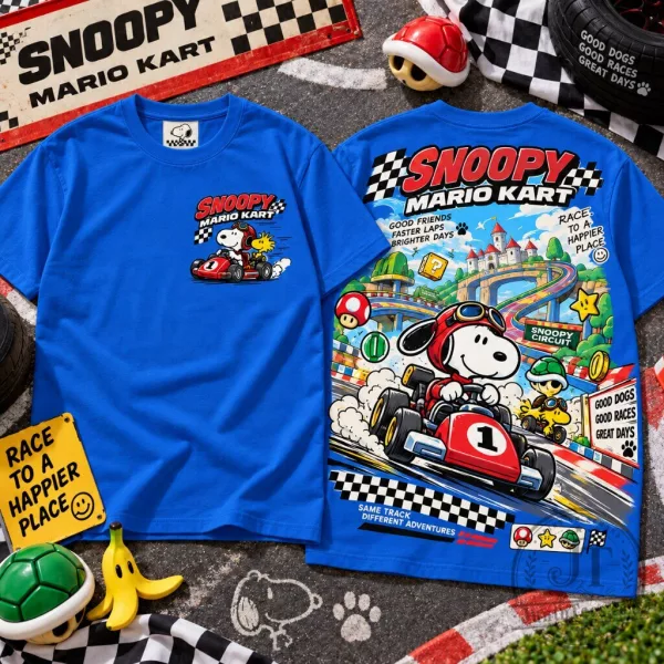Snoopy Pokemon Adventure Graphic Crew Neck Tee