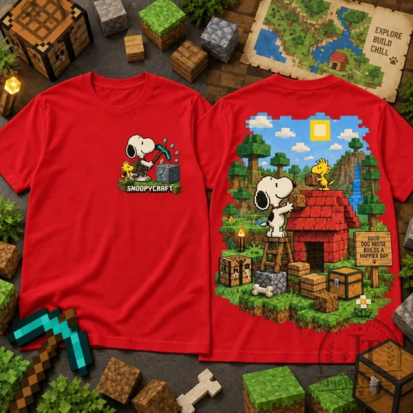 Snoopy Pokemon Adventure Graphic Crew Neck Tee